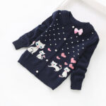 Adorable Cat Girls' Cotton Cardigan