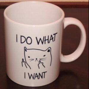 I DO WHAT I WANT Cat Ceramic Coffee Mug