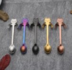 Stainless Steel Cartoon Cat Coffee Spoon