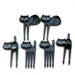 Black Cat Fruit Fork Set