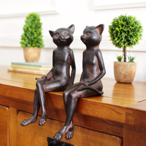 Retro Sitting Cats Ornament