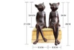 Retro Sitting Cats Ornament