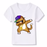 Children's Dabbing Cartoon Cat T-Shirt
