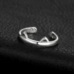 Silver Plated Cat Ears Ring