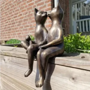 Retro Sitting Cats Ornament