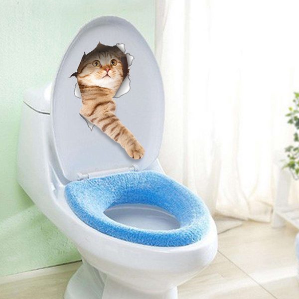 KittyCat Stickers 3D KittyCat Stickers for Toilet or Wall