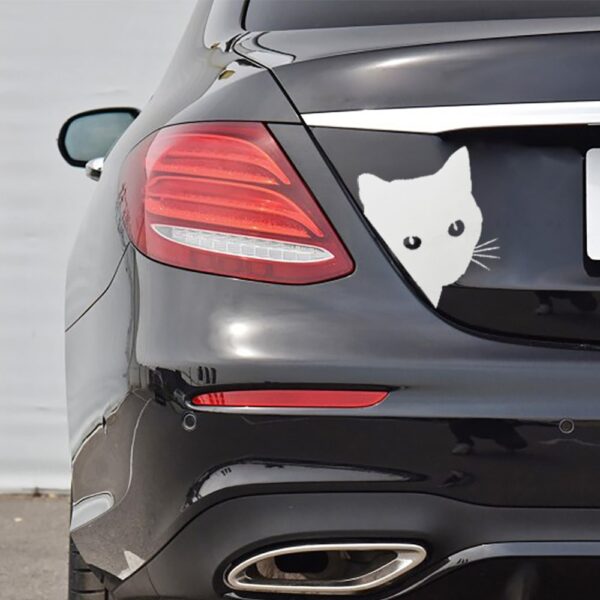 Peering Cat Car Decal