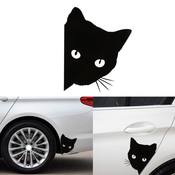Peering Cat Car Decal