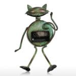 Funky Cat Design Iron Table Clock