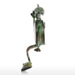 Funky Cat Design Iron Table Clock