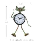 Funky Cat Design Iron Table Clock