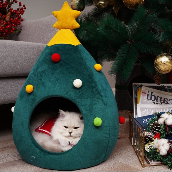Christmas tree cat bed Christmas Tree Cat Bed