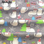 Christmas Cat Fabric