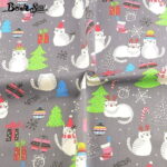 Christmas Cat Fabric