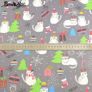 Christmas Cat Fabric