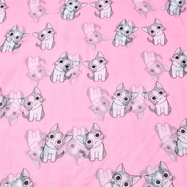 Women's Cat Printed Viscose Scarf