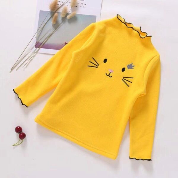Girls Cute Cat Long Sleeve T-shirt Girls Cute Cat Long Sleeve T-shirt