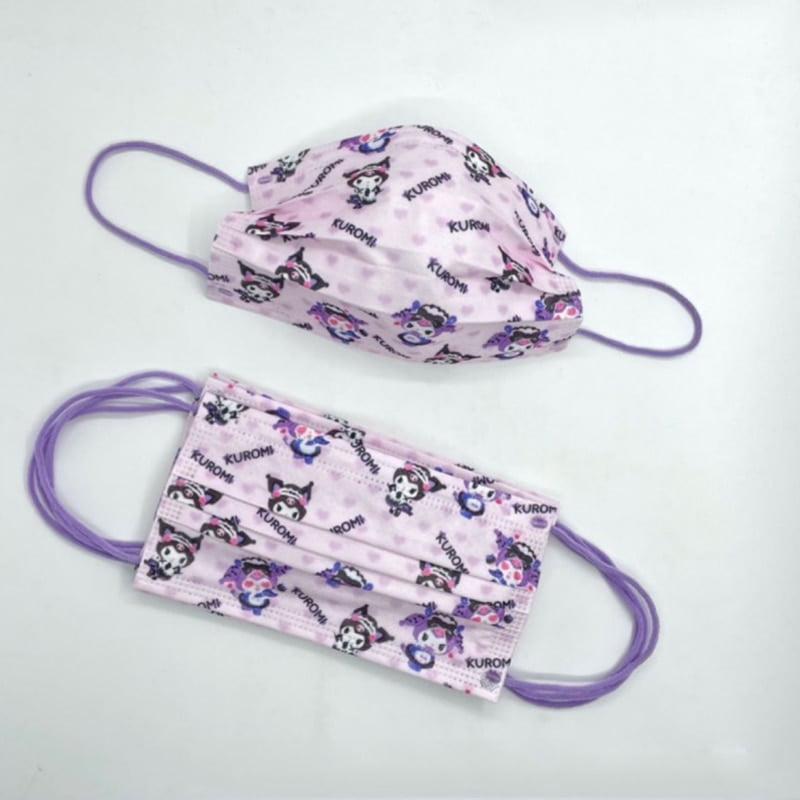 50pcs Cartoon Disposable Face Mask 3-layer Anti Dust Masks for Kids Adult Kawaii Cat Face Mouth Mask Mascara Breathable