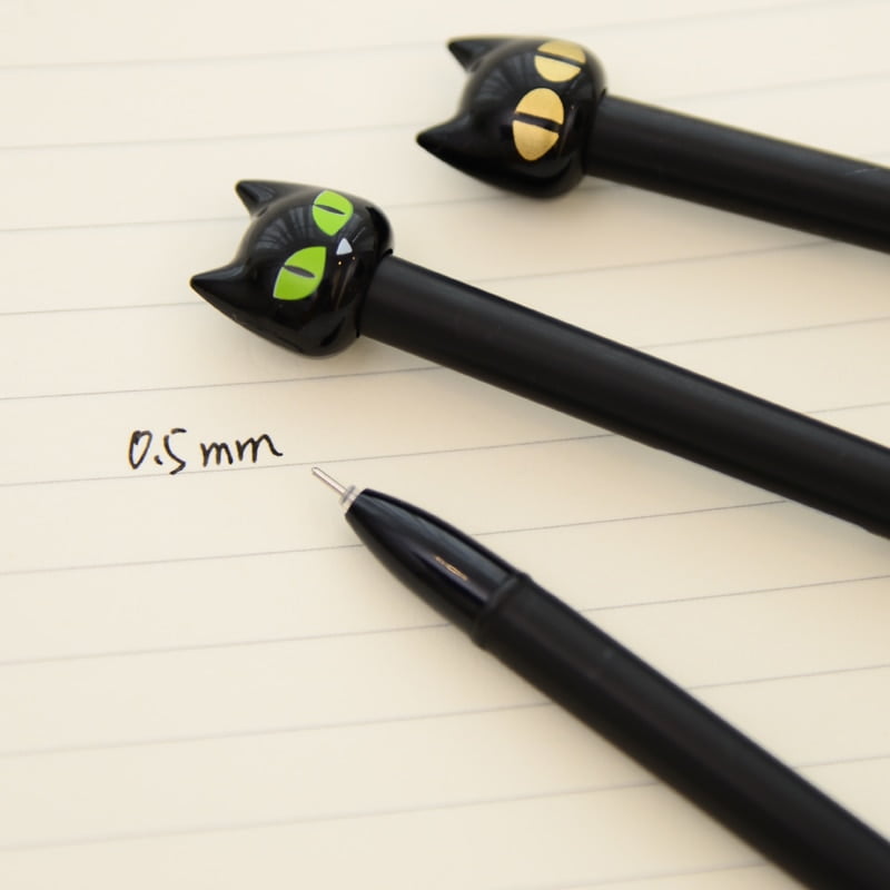 Cute 2pc Black Cat Gel Pens