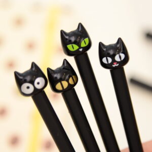 Cute 2pc Black Cat Gel Pens