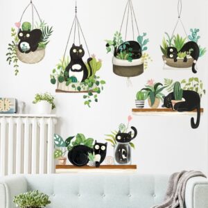 Creative Cats in Planters Decal