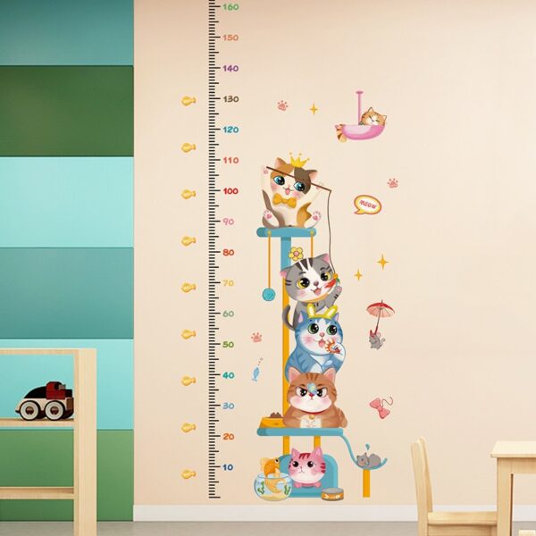 KittyCat Wall Height Chart Decal Featured