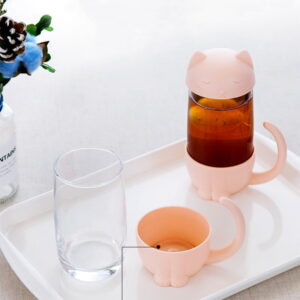 Cute Cat Tea Mug With Fish Infuser