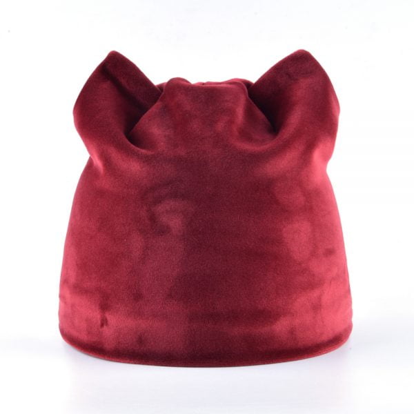 Autumn Hat with Cat Ears - Red