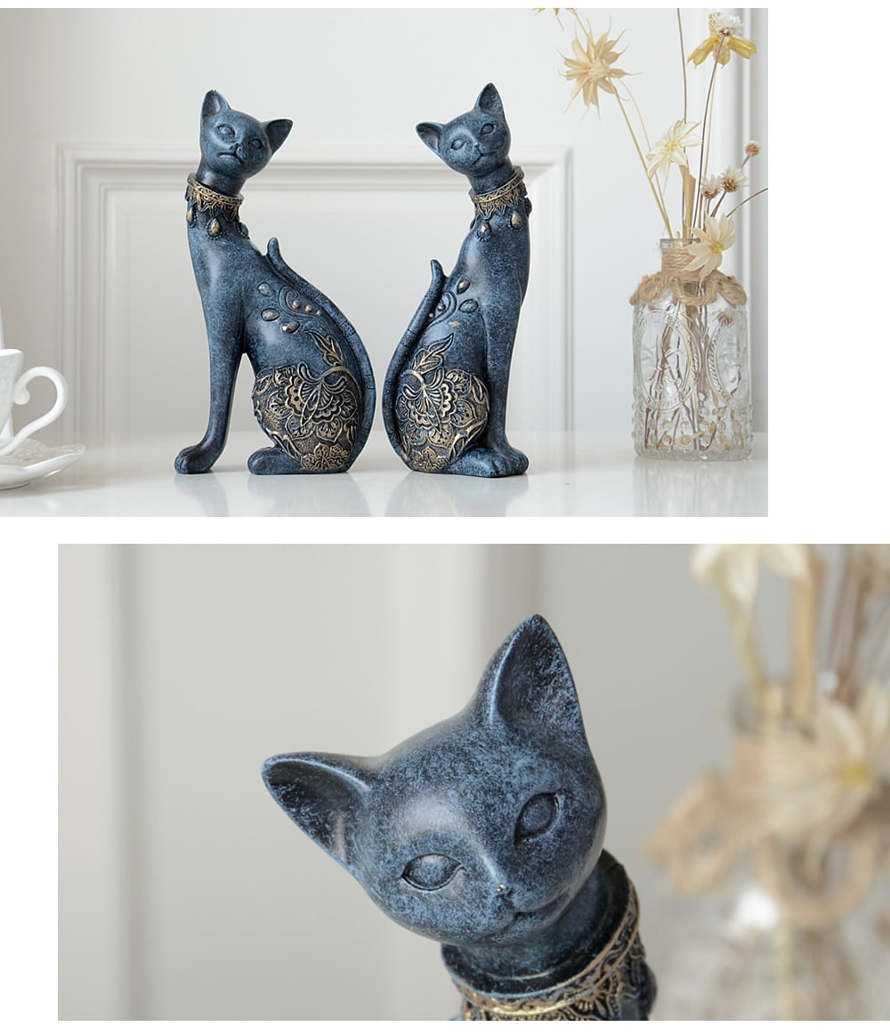 Patterned Cat Figurines Patterned Cat Figurines
