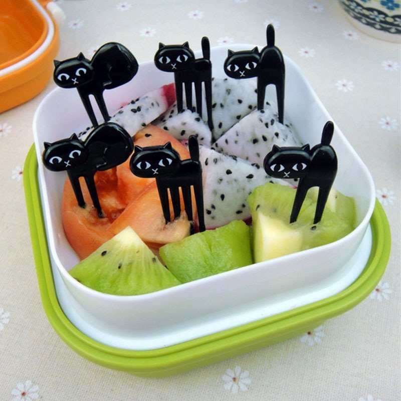 Black Cat Fruit Fork Set
