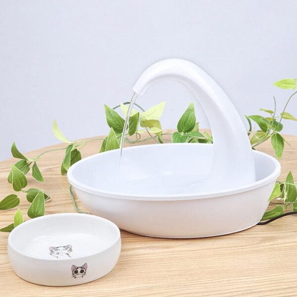 Kitty Cat Swan Water Fountain