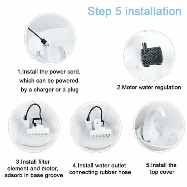 Kitty Cat Swan Water Fountain