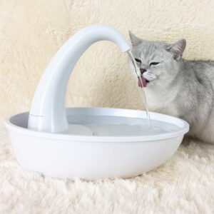 Kitty Cat Swan Water Fountain