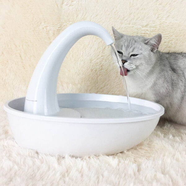 Kitty Cat Swan Water Fountain