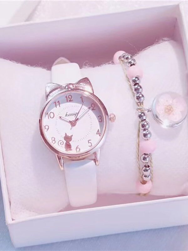 Girl's Quartz Kitty Cat Watch