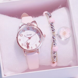 Girl's Quartz Kitty Cat Watch