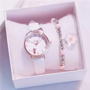 Girl's Quartz Kitty Cat Watch