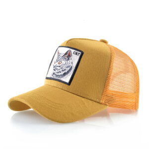 Casual Cotton Cat Snapback Caps for Men