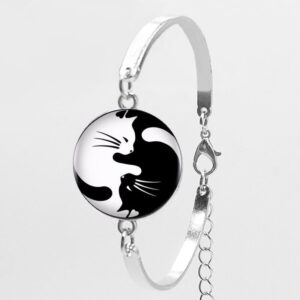 Yin and Yang Cat Bracelet