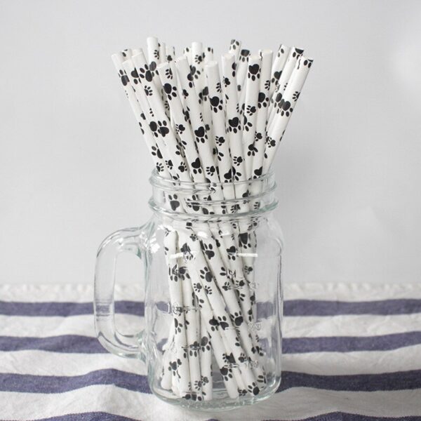 Cat Paw Eco Friendly Paper Straws