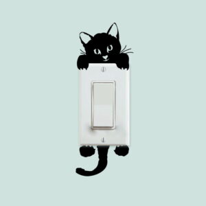 Cute Cat Light Switch Wall Decal