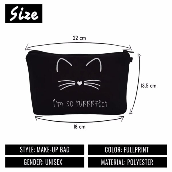 Purrfect Cat Makeup Bag