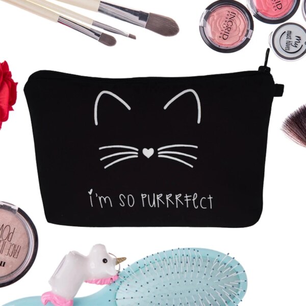 Purrfect Cat Makeup Bag