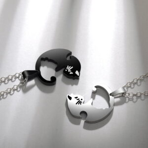 Couple Cat Designed Necklace