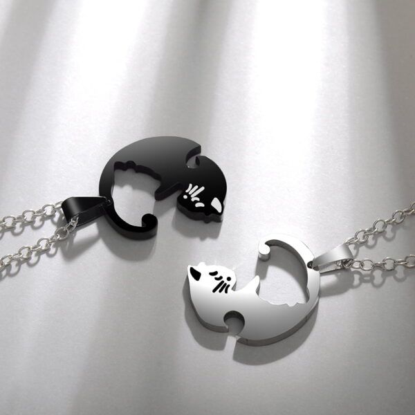 Couple Cat Designed Necklace