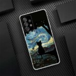 Black Cat Silicone Samsung Phone Case