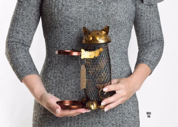 Funky Cat Wine Holder