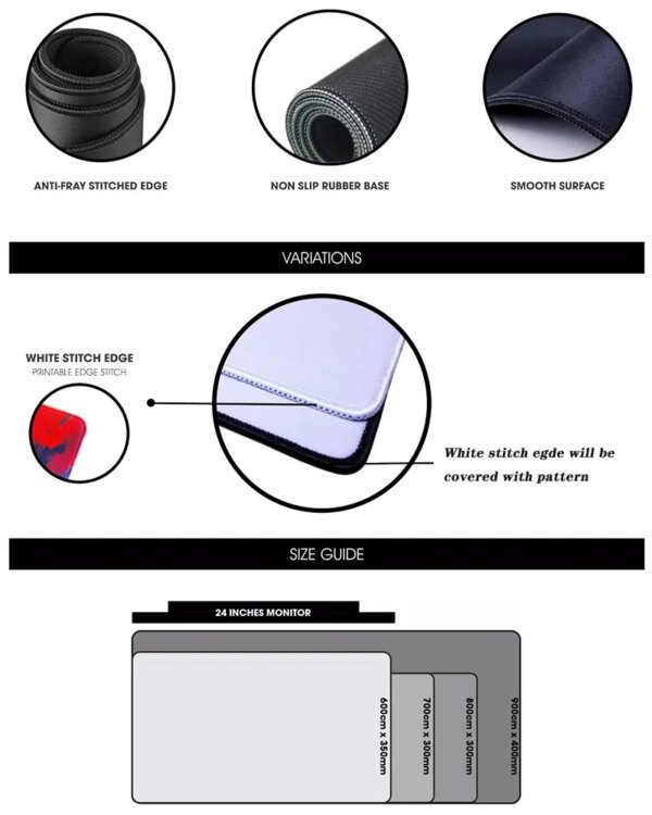 KittyCat Cartoon Large Gaming Mouse Pad