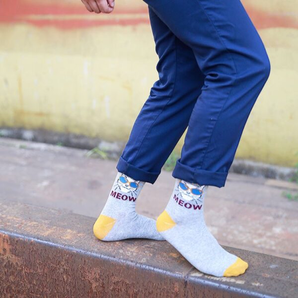 Cartoon Cat Men's Socks
