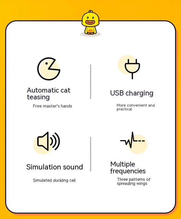 Cute Flapping Duck Cat Toy